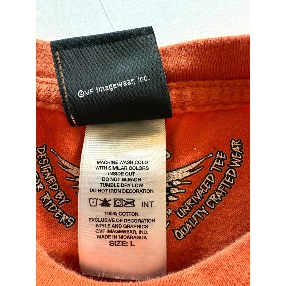 Lot‎ of 2 Harley-Davidson Mens Graphic T-Shirt Bundle Orange Gray Size Large - Picture 8 of 12